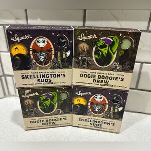 Dr. Squatch 4-Bar Soap Set NIGHTMARE BEFORE CHRISTMAS NBC Skellington & Oogie